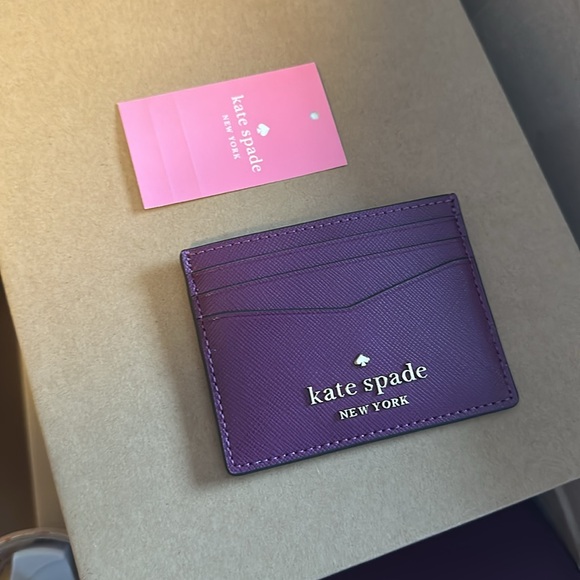 Nwt Kate spade staci saffiano leather small card holder - Picture 2 of 4